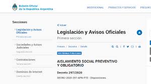 El Gobierno Nacional Decreto El Aislamiento Social Preventivo Y Obligatorio Argentina Gob Ar