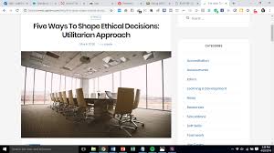 Utilitarian Approach Learning And Development Ethics Utilitarian