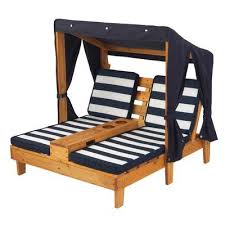 Kidkraft Double Kids Outdoor Chaise Lounge With Cup Holder Wayfair In 2020 Double Chaise Lounge Double Chaise Lounge Outdoor Chaise Lounger