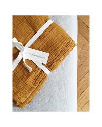 grand plaid en gaze de coton safran gaze de coton drap de plage linge de maison