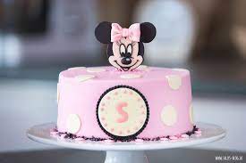 Minnie maus figur mit kleiner. Minnie Mouse Motivtorte Sallys Blog