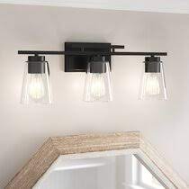 Brighter bathroom lighting makes precision tasks, like applying makeup and note: Bathroom Vanity Lighting Light Fixtures