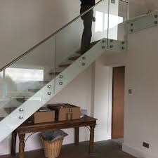 Stair rails are the railings built around landings, while handrails are designed to be used when walking down stairs. China Easy Installation Glass Stair Railing With Stainless Steel Standoff Holder China Glass Stair Railing Glass Railing Holder