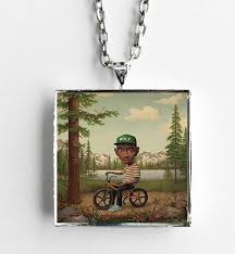 What to do at an odd future show. Tyler The Creator Wolf Album Cover Art Pendant Necklace Hollee