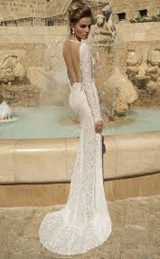 Stunning mermaid spaghetti straps sleeveless backless lace top wedding dress. Backless Wedding Dresses With Sleeves