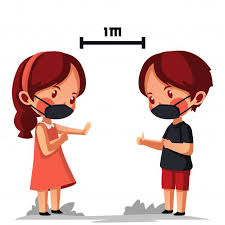 Boy And Girl Wear Mask Get Social Distancing And Physical Distancing In 2020 School Cartoon School Posters Hand Washing Poster