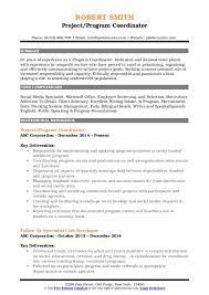 Are you a charity work coordinator, manager, or supervisor? Program Coordinator Resume Samples Qwikresume