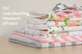 Diy gauze swaddle blankets for baby (…light and breathable!) when chloe was a little baby (3 years ago, gasp!), i noticed that stores were carrying these lightweight cotton gauze blankets. Diy Coordinating Newborn Gift Set The Sweeter Side Of Mommyhood