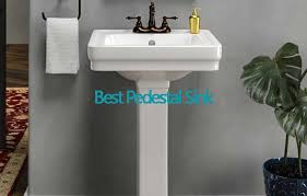 Fancy pedestal sink bathroom ideas great small pedestal sinks for small bathrooms bold ideas pedestal sinks for bathroom home design com sink pedestal small bathroom ideas pedestal sink, beadboard benjamin moore ocean air, blue paint colour, medicine cabinet shower curtain. Best Pedestal Sinks To Make A Bathroom Visually Pleasing In 2021