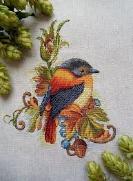 Follow me on instagram @sheynamakes for completed cross stitch photos and. Cross Stitch Pattern Autumn Bird Dmc Cross Stitch Cross Stitch Animals Cross Stitch Bird Beautiful Cross Stitch