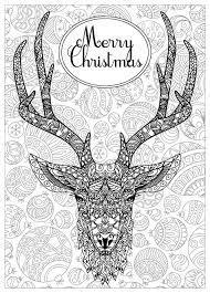 These Christmas Coloring Pages Are Dedicated To Adults Or Kids Very Talented An Deer Coloring Pages Merry Christmas Coloring Pages Christmas Coloring Books