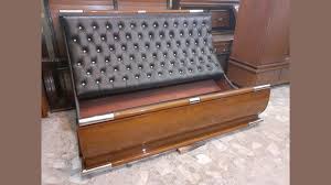Called log sofa, the design features a cylindrical bar wrapped around three sides, over which a loop of fabric is fastened to form the backrest. Peshawar Furniture Chenone Bed Design With Black Cushion 2019 Youtube
