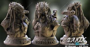 Predator Bust Stl Files For 3d Printing Predator Alien Vs Predator Predator Alien