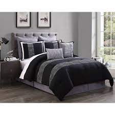 Bali Resort 8 Piece Comforter Set Queen Black Bedroom Decor Comforter Sets Black White And Grey Bedroom