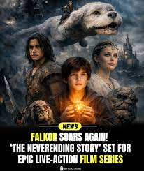 ✨🐉 Fantastica is back! 🏰✨ The NeverEnding Story is getting a live-action  film series from Michael Ende Productions and See-Saw Films 🎬💫. Falkor  flies again, and the magical world of Bastian, Atreyu,