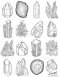 Samantha George Line Art Crystal Drawing Free Coloring Pages
