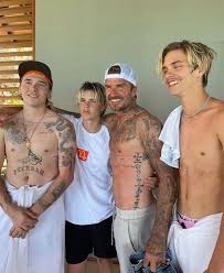 The whole family of six had a ski trip to canada in 2020. David Beckham Shows Off His Rock Hard Abs As He Poses With Lookalike Sons Mirror Online