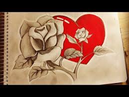 Dibujando Una Rosa Y Un Corazon Fer Art Dibujos De Amor Youtube En 2020 Dibujos De Amor Dibujos De Rosas Dibujos