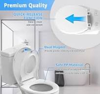 Round Toilet Seat with Toddler Seat 16.5 Inch & Quick Release - Quick  Connect,