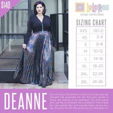Lularoe Deanne Dress Sizing Chart Lularoe Sizing