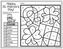 By inkatrinaskitchen in cake by the fuzzy hulk in pizza by danger is my middle name in dessert by prett. St Patrick S Day Activities For Writing Math Color By Number Writing Pages