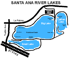 Southern california's most popular camping regions. Santa Ana River Lakes Map Take The Kids Fishing Here Santa Ana Lake Map Lake