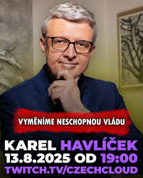 Zítřejším hostem streamu bude Karel Havlíček