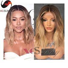 Find More Human Wigs Information About Ombre Brown 27 Honey Blonde Full Lace Human Hair Wigs Blonde Honey Blonde Bob Hairstyles