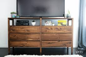 Ikea Hack Two Ivar 3 Drawer Dressers Made Into Custom Entertainment Dresser Ikeahack Ikea Diy Ikea Hack Wooden Dresser Wooden Diy