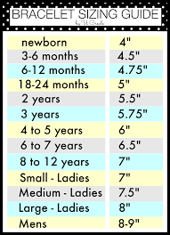 Bracelet Sizing Guide Chart Crafts Jewelry Diy Jewelry