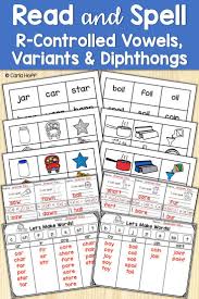 Read And Spell Words With Diphthongs And R Controlled And Variant Vowels These Versatile Spelling Mats Picture And W Variant Vowels Word Work Fun Diphthongs