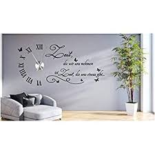 Tjapalo S Tku1 Wanduhr Wandtattoo Uhr Wohnzimmer Wandsticker Wandaufkleber Spruch Zeit Die Wir Uns Nehmen Mit Und Oh Wanduhr Wanduhren Modern 3d Aufkleber