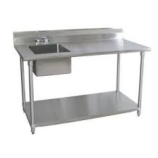 Bk Resources Bkmpt 3060g L P G 60 Wx30 D Stainless Steel Prep Table W Left Side Sink Stainless Steel Prep Table Sink Table