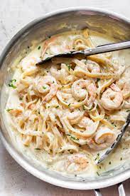 In the same skillet, combine the cream cheese, milk and parmesan cheese; Easy Shrimp Alfredo Salt Lavender