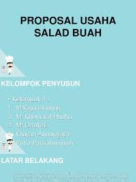 Check spelling or type a new query. Proposal Usaha Salad Buah Lengkap Dunia Belajar