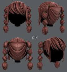 3d Hair Style For Girl V37 3d Model Hair Sketch Cartoon Hair Hair Styles