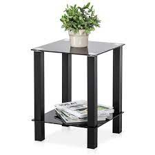 4.0 out of 5 stars. Glass Sofa Side Tables Storage Shelf Living Room Furniture Small Coffee Table Dt By Fitueyes Made In Usa