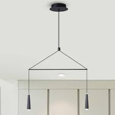 Fluorescent black light fixture features preassembled 15watt/120v black light fixture with 6ft cord and mounting hardware. Vonn Lighting Expression 6 Watt Black Integrated Led Double Pendant Lighting Fixture Vep27120bl The Home Depot Pendant Light Fixtures Pendant Lighting Simple Lighting