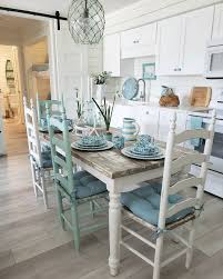 Penny Happy Days Farm On Instagram Good Morning I Freshened The Little Beach Cottage For Summer This Pa Farmhouse Dining Coastal Dining Room Cottage Table