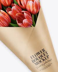 Download Kraft Flower Bouquet Psd Mockup Free Psd Mockup All Template Design Assets
