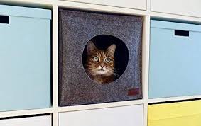 Amazon Com Cat Cave For Ikea And Walmart Shelf Units Hand Sewn Premium Natural Quality Felt Material Self Warming P Cat Bed Stylish Cat Bed Walmart Shelves