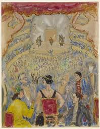 Michel Georges Michel 1883 1985 La Premiere De Parade Au Theatre Du Chatelet Paris 18 Mai 1917 De G A D Paul Rosen Glowing Art George Michel Painting