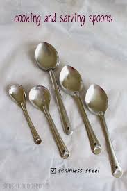Stainless Steel Cooking And Serving Spoons Indian Kitchen Utensils Cooking Tools Indian Kitchen