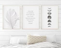 Look around at different options to find a saying or mantra that complements your style. Above Bed Wall Art Etsy