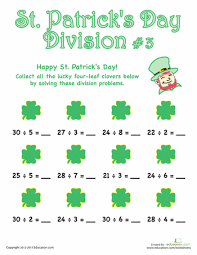 St Patrick S Day Division 3 Worksheet Education Com 1st Grade Math Worksheets Basic Math Skills 1st Grade Math