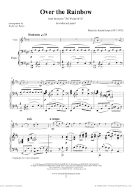 View, download and print in pdf or midi sheet music for over the rainbow by israel kamakawiwo'ole Arlen Over The Rainbow Sheet Music For Violin And Piano Pdf