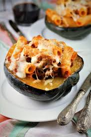 Sausage And Pasta Stuffed Acorn Squash Mangia Bedda