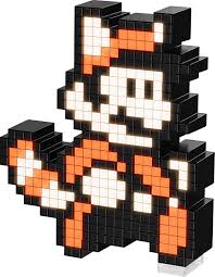 Amazon Com Pdp Pixel Pals Nintendo Super Mario Bros 3 Raccoon Mario Collectible Lighted Figure 878 032 Na Tnm Toys Games #video games #nintendo #snes #super mario #rocks.