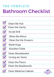 complete bathroom cleaning checklist printable mrs grout