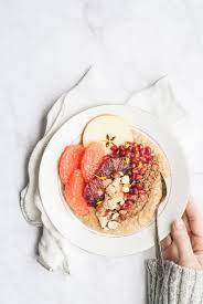 Gingerbread Oat Bran Bowl With Winter Fruits Healthy Aperture Recipe Easter Brunch Food Favorite Breakfast Recipes Healthy Food Blogs